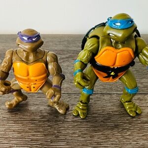 VTG 1992 Teenage Mutant Ninja Turtles Head Droppin Donatello & Mutatin Leonardo